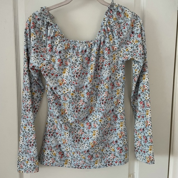 NWT  SOFT BRUSHED JERSEY TOP ILLUSION TINY WAIST FLATTERING! - Picture 4 of 7